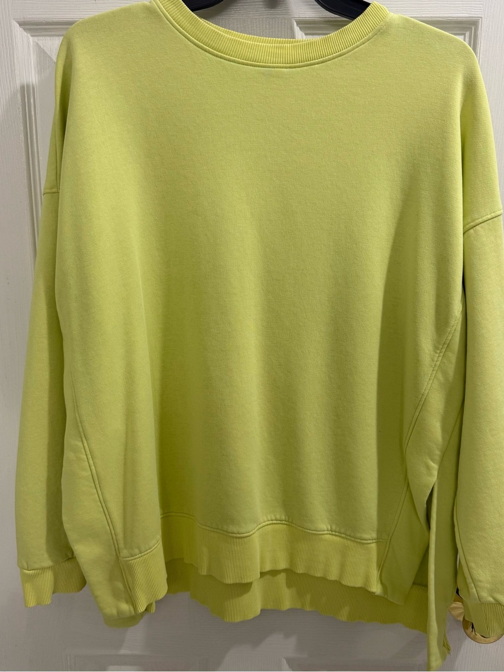 Lou & Grey Bright Lime Green Pullover Sweatshirt- size medium